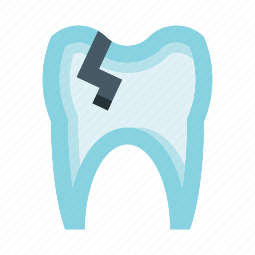 Tooth, caries, toothache, cracked, broken icon - Download on Iconfinder