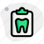 tooth, clipboard, report, dental 