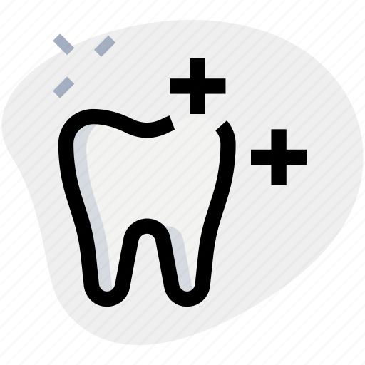 Tooth, whitening, dental, plus icon - Download on Iconfinder