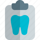 tooth, clipboard, report, dentnal