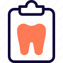 tooth, clipboard, report, dental