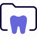 tooth, folder, medical, document