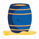 drum, cask, barrel, sand drum, wooden barrel