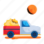 sand pickup, sand truck, sand vehicle, sand transport, pickup truck 
