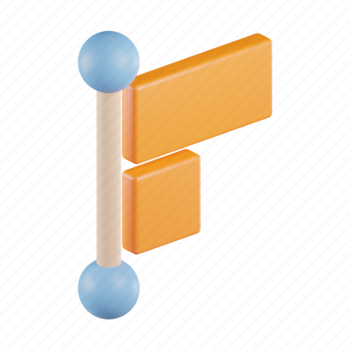 Align, left, alignment, horizontal, tool 3D illustration - Download on Iconfinder