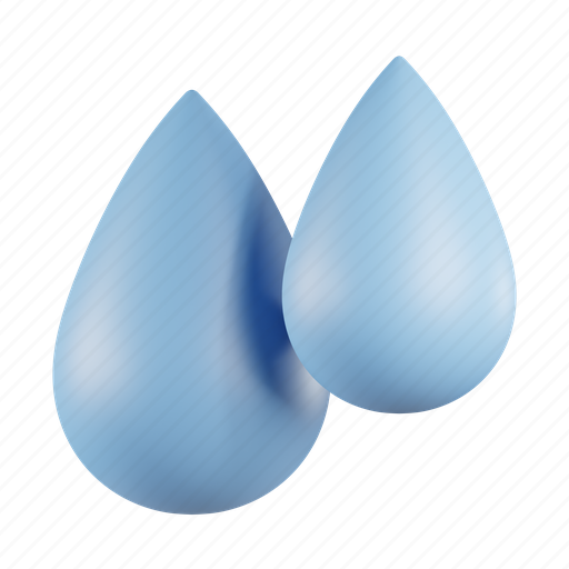 Droplet, water, water drop, liquid, rain 3D illustration - Download on Iconfinder