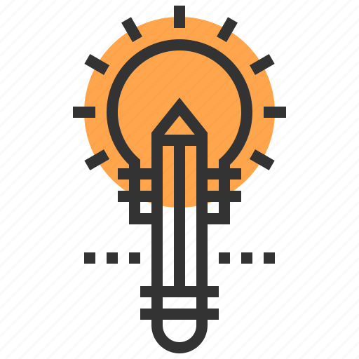 Creative, design, designer, graphic, idea, bulb, pencil icon - Download on Iconfinder