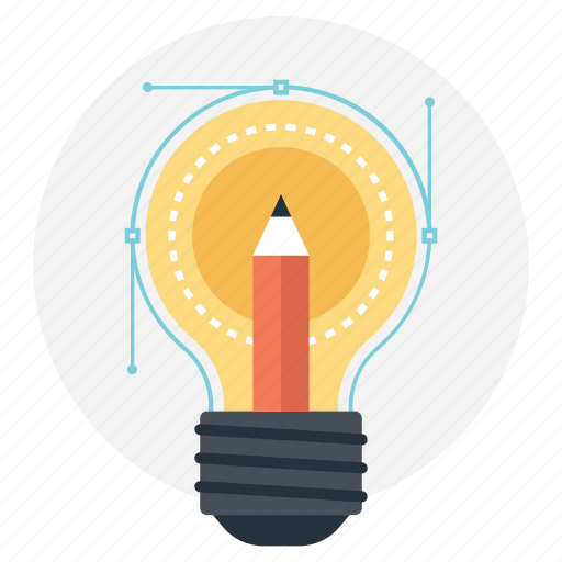 Bulb pencil, creativity, ideas inspiration, innovation, splash pencil icon - Download on Iconfinder