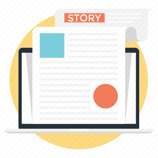 Online article, web article, web blog, web story, web storytelling icon - Download on Iconfinder