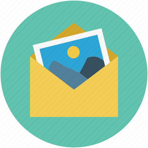 Email picture, gallery, images, picture, pictures in envelope icon - Download on Iconfinder