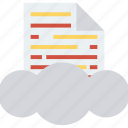 cloud, document, files, page, paper