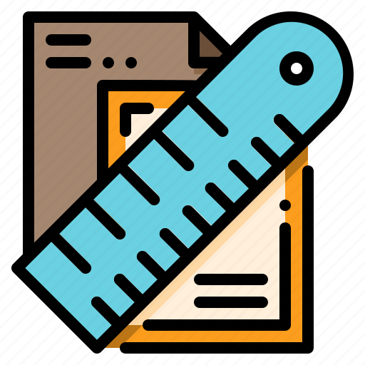Document, pencil, ruler icon - Download on Iconfinder