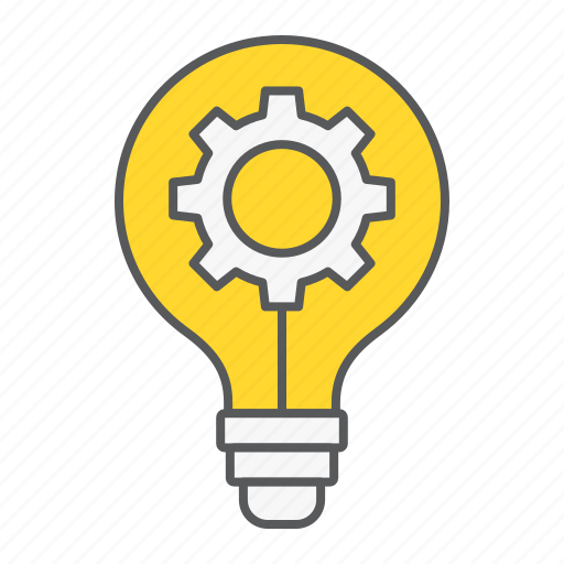 Idea, generation, creative, gear, light, bulb, lightbulb icon - Download on Iconfinder