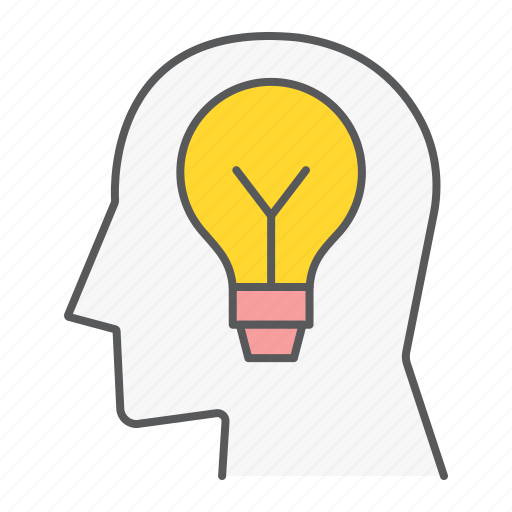Inspiration, lightbulb, brainstorm, creativity, person, knowledge icon - Download on Iconfinder