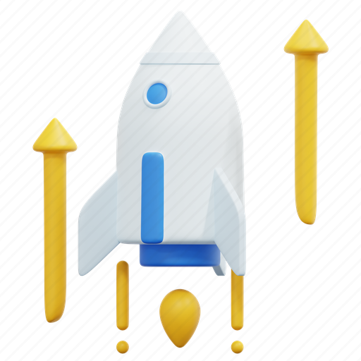 Startup, rocket, ship, business, and, finance, seo 3D illustration - Download on Iconfinder
