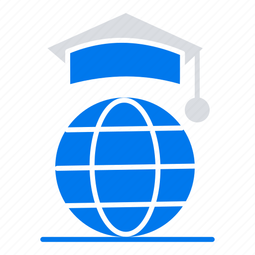 Globe, graduation, internet, online icon - Download on Iconfinder