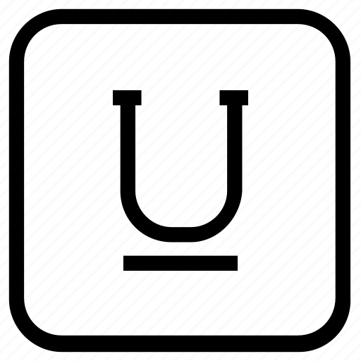 Underline, font, alphabet, sheet, text, typography icon - Download on Iconfinder