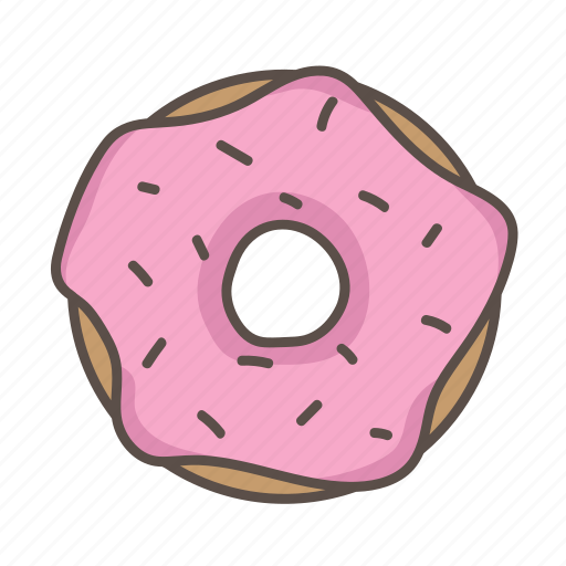 Doughnut, dessert, sweet, treat, strawberry icon - Download on Iconfinder