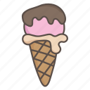 icecream, cone, scoop, dessert, sweet, treat