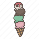 icecream, cone, scoop, scoops, dessert, sweet, treat