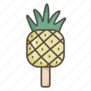 icecream, popsicle, pineapple, dessert, sweet, treat