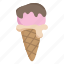 icecream, cone, scoop, dessert, sweet, treat 