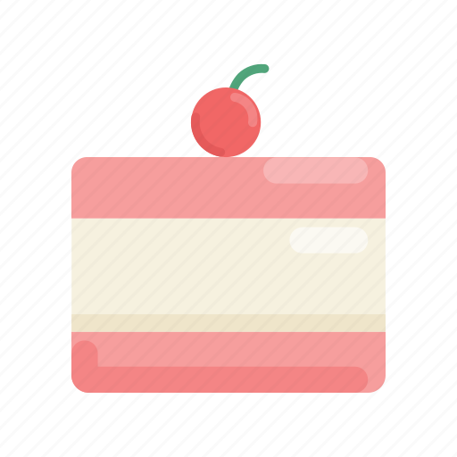 Bakery, cake, cherry, cream, dessert, pink, sweets icon - Download on Iconfinder