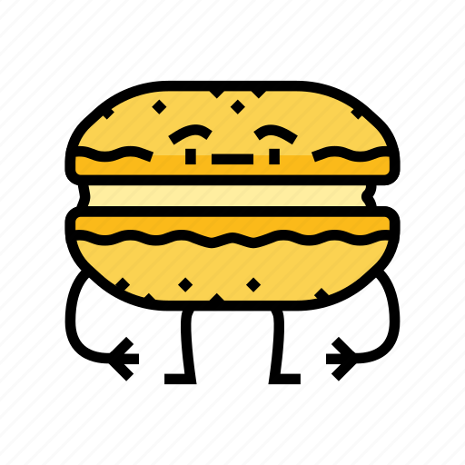 Macaroon, dessert, character, food, cake, cute icon - Download on Iconfinder
