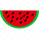 fruit, piece, slice, watermelon