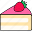 piece, vanilla, strawberry, cake, dessert, creamy, delicious, bakery, sweet 