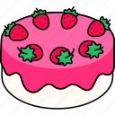 vanilla, strawberry, cake, dessert, food art, sweet, creamy, delicious, bakery