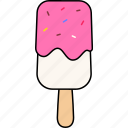 vanilla, strawberry, ice, cream, popsicles, dessert