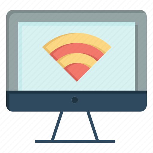 Computer, monitor, signal, wifi icon - Download on Iconfinder
