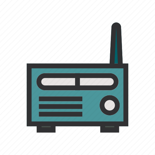 Appliances, device, electronic, mobile, communication, media, radio icon - Download on Iconfinder