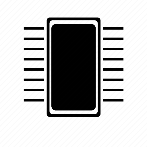 Processor, rectangular, .svg, black icon - Download on Iconfinder