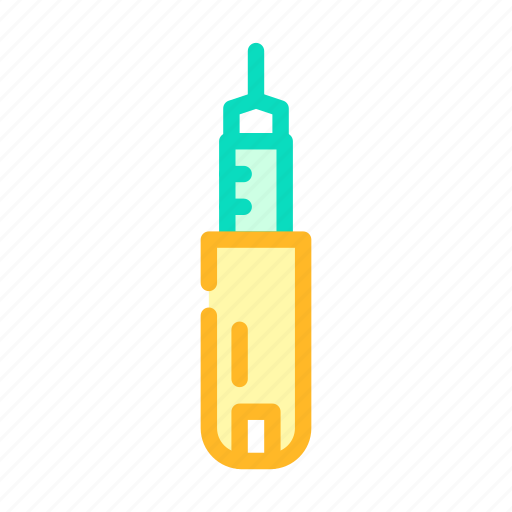 Injector, insulin, diabetes, ill, treatment, medicament, injection icon - Download on Iconfinder