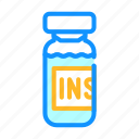 insulin, medicament, bottle, ill, treatment, injection, glucose