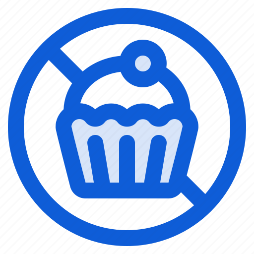 No, cake, sweet, sugar, prohibition, forbidden, food icon - Download on Iconfinder