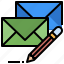 email, envelope, interface, letter, write 