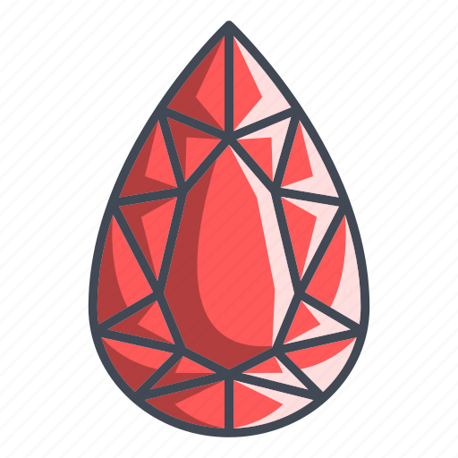 Pear, diamond, gemstone icon - Download on Iconfinder