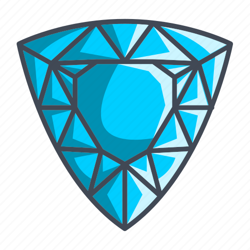 Trillion, diamond, gem, jewel, jewellery, valentines, wedding icon - Download on Iconfinder