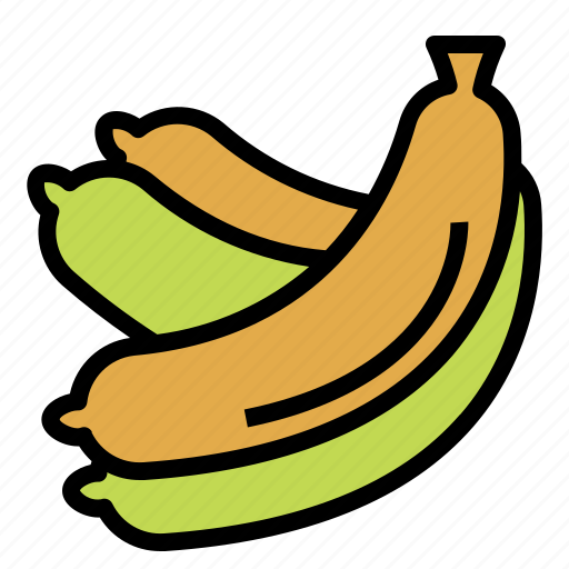Banana, food, fruit, vegetarian, diet icon - Download on Iconfinder