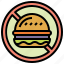 no, junk, food, burger, hamburger, prohibition, forbidden 