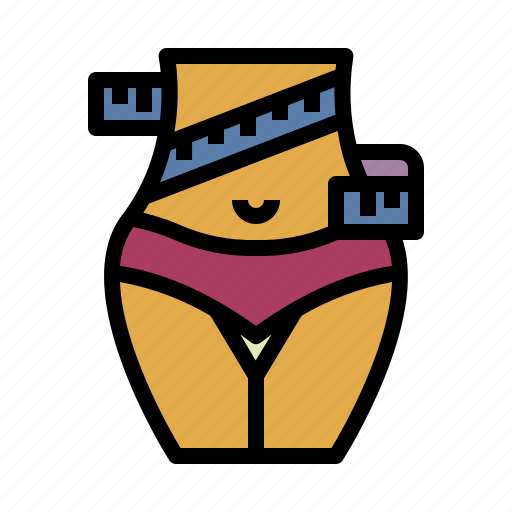 Measure, slim, waist, wellness, down, reduce, beauty icon - Download on Iconfinder