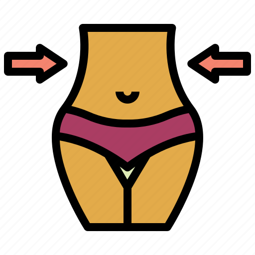 Reduce, slim, thin, fit, waist, down, weight icon - Download on Iconfinder