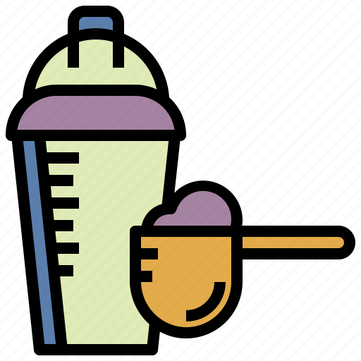 Whey, powder, cup, nutrition, protein, proteins, muscles icon - Download on Iconfinder