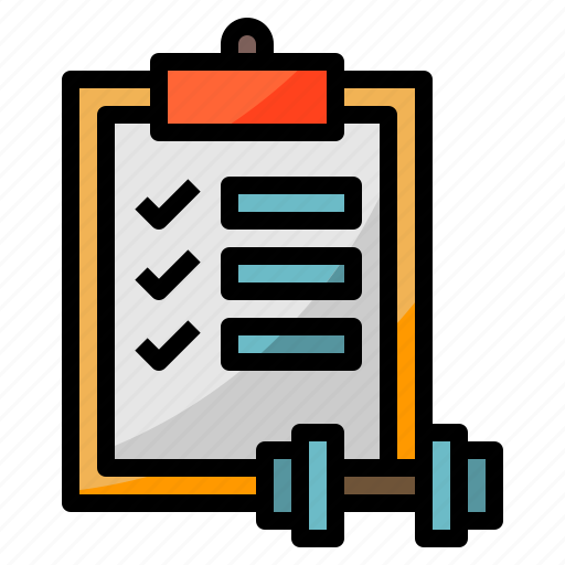 Checklist, diet, do, dumbbell, list, nutrition, to icon - Download on Iconfinder