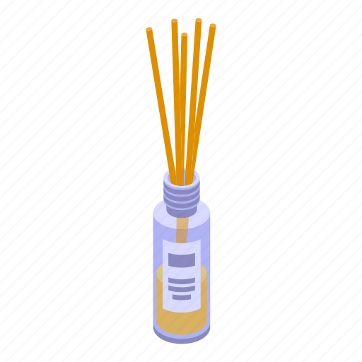 Flower, sticks, diffuser, isometric icon - Download on Iconfinder