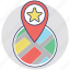 favorite location, favorite place, map location, navigational concept, star map pin 