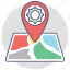 destination, gear pin, gps map, location settings, navigation concept 